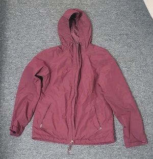 The North Face Jacket Womens Sz M Burgundy DryVent Hooded Rain Shell Waterproof